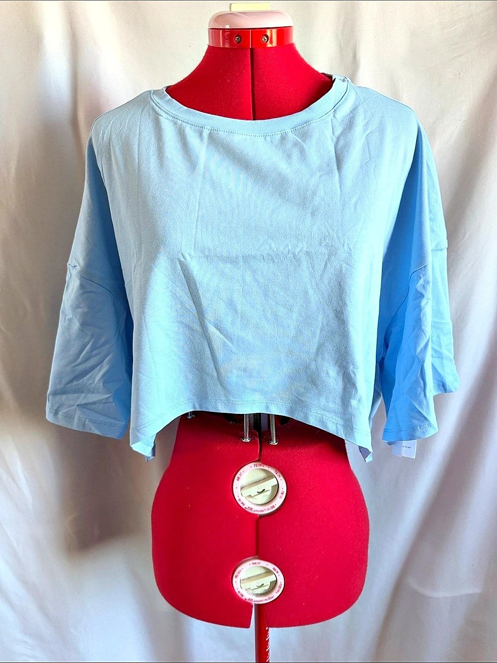Blue Cropped Oversized T Shirt Like New